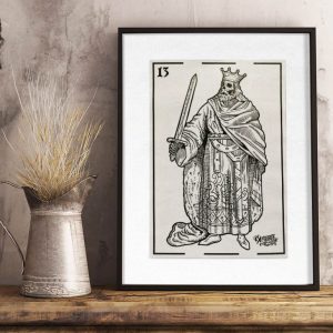 Lámina "Lo que está muerto no puede morir" (Marco no incluido).